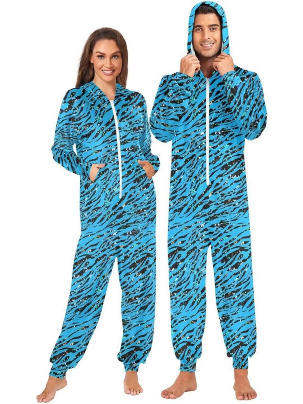 Cozy Hooded Onesie Pajamas for Adults | Unisex Sleepwear Jumpsuit & Matching PJs